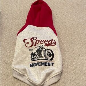 Red and White Dog Hoodie